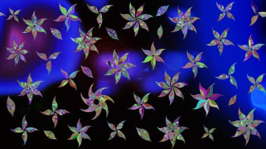 Zentangle soyut çiçekleri. Karalama çiçeği. Düz Çiçek Elementleri Tasarımı. Güzel kumaş deseni. Renkli Bahar Teması eskiz kalıbı. Raster illüstrasyonu.