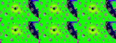 Yeşil renklerde. Raster illüstrasyonu. Çiçekli güzel suluboya desen.