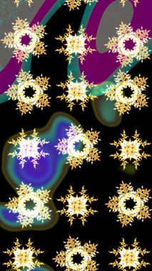 Renkli elementlerle Raster ilginç desen.