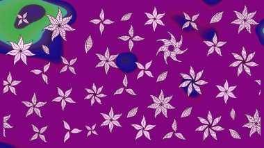 Küçük çiçekteki sevimli çiçek deseni. Raster illüstrasyonu. Çizim.