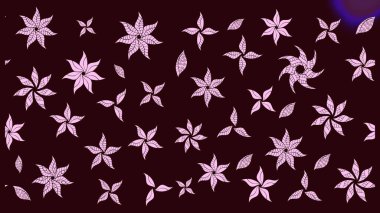 Kahverengi renkli çiçekler. Raster illüstrasyonu. Çizim çiçek deseni duvar kağıdı için kullanılabilir.