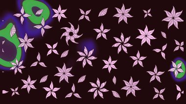 Kahverengi renkli çiçek desenli eskiz, el yapımı papatyalar, papatyalar. Tekrar eden çiçek arkaplanı, zarif kahverengi çiçek duvar kağıdı..