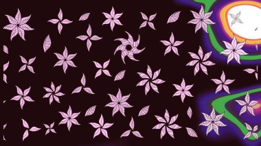 Moda baskısı. Suluboya çizim kalıbı. Dekorasyon ve tasarım için güzel bir desen. Raster illüstrasyonu. Çiçeğin suluboya çizimlerinin mükemmel deseni. Eski.