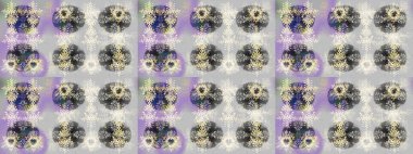 Raster illüstrasyonu. Kar tanesi süsleme deseni. Arkaplanda soyut kar taneleri olan düz tasarım. Kar taneleri deseni. Kar taneleri arkaplanı.