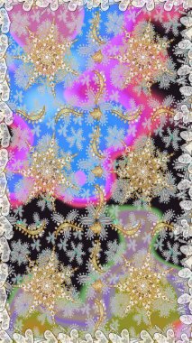 Geleneksel klasik raster altın pürüzsüz desen. Tarafsız renklerde altın elementler. Barok tarzında kusursuz bir doğulu süsü..