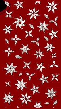 Raster illüstrasyonu. Küçük çiçekteki sevimli çiçek deseni. Kırmızı renkte çiçekler.