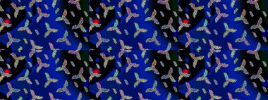 Noel kar taneleri ile arka plan. Kış arka plan. Raster Noel renkli arka plan ile düşen kar tanesi. Raster illüstrasyon.