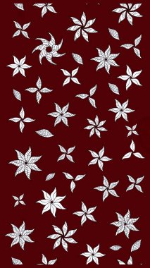 Modern, kırmızı raster arka plan duvar kağıdı çizimi, klasik çizgili desenli desenli çiçekler, çiçekli süsler. Çiçekli el çizimi çizimi deseni.