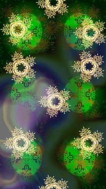 Raster illüstrasyonu. Meteoroloji buz koleksiyonu. Xmas Frost kar taneleri izole edilmiş siluet sembolü. Kar tanesi raster arka planı. Kış yeşili, gri ve mavi Noel Karlar düz kristal element