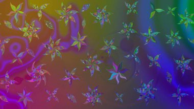 Kahverengi renkte kahverengi papatya deseni. Raster illüstrasyonu. Kahverengi renklerde.