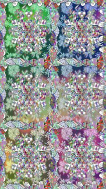 Kusursuz desenli, parlak çiçekli bir halı renginde..