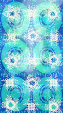 Kar tanesi süsü Raster illüstrasyonu. Güzel süs eşyası. Mavi, nötr ve beyaz renklerde kar tanesi süsü. Kar taneleri izole edildi.