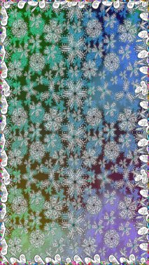 Çiçekli karalama şeklinde Raster çiçek deseni. Gri renkte yaz çiçekleri. Raster illüstrasyonu.