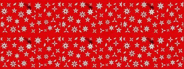 Şirin çiçekli eskiz deseni ve kırmızı renklerde yapraklar, suluboya çiçek deseni, duvar kağıdı, kart veya kumaş için fayanslı. Raster illüstrasyonu.