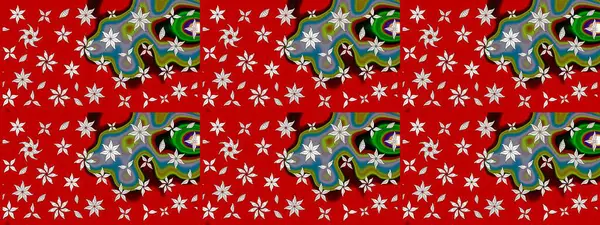 Çiçekli çiçek deseni, suluboya. Raster deseni. Küçük çiçekte güzel bir çiçek deseni..