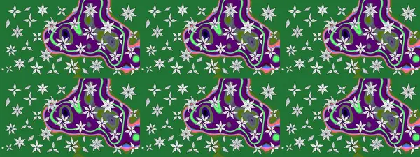 Raster illüstrasyonundaki çiçek desenli çizim. Güzel kumaş deseni. Renkli Bahar Teması eskiz kalıbı. Düz Çiçek Elementleri Tasarımı.