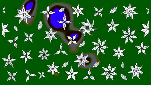 Düz Çiçek Elementleri Tasarımı. Raster illüstrasyonundaki çiçek desenli çizim. Renkli Bahar Teması eskiz kalıbı. Süslü kumaş deseni.