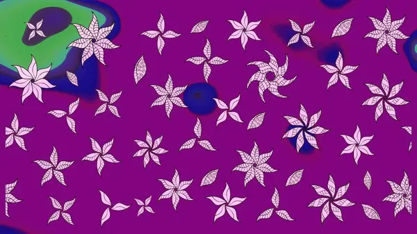 Küçük çiçekteki sevimli çiçek deseni. Raster illüstrasyonu. Çizim.