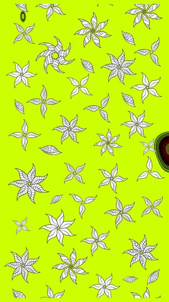 Çiçekli yeşil renkte bir çiçek deseni çiz. Suluboya tarzında yeşil renkte çiçekler.