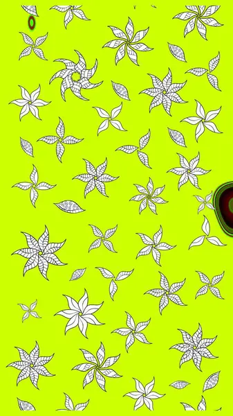 Çiçekli yeşil renkte bir çiçek deseni çiz. Suluboya tarzında yeşil renkte çiçekler.