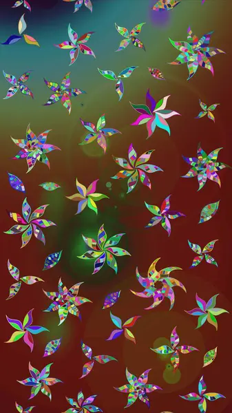 Şatafatlı bahar bahçesi dokusu. Çiçek deseni. Raster illüstrasyonu. Kahverengi renkte çiçek eskizi. Kahverengi renkte çiçekler.