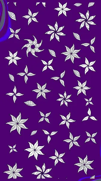 Raster illüstrasyonu. Şatafatlı bahar bahçesi dokusu. Çiçek deseni. Mor renkli çiçek çizimi. Mor renkte çiçekler.