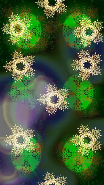 Raster illüstrasyonu. Meteoroloji buz koleksiyonu. Xmas Frost kar taneleri izole edilmiş siluet sembolü. Kar tanesi raster arka planı. Kış yeşili, gri ve mavi Noel Karlar düz kristal element