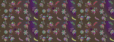 Küçük çiçekteki kusursuz desen. Raster illüstrasyonu. Güzel kumaş deseni. Güzel çiçek arkaplanı..