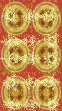 Sarı, turuncu ve kahverengi renkte çiçekler. Raster düz çiçek çizim deseni. Tasarım hediye paketi, tebrik kartları, posterler ve afiş tasarımı.