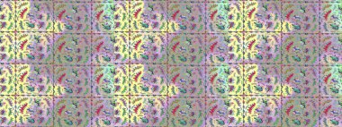 Çiçek. Taslak dekoratif arka plan, çiçek mandala. Tarafsız, bej ve yeşil renklerde. Raster illüstrasyonu.