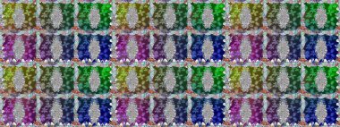 Yumuşak, yeşil renkli bahar çiçekleri. Raster illüstrasyonu. Çiçek ve yapraklı karalama şeklinde Raster çiçek deseni.