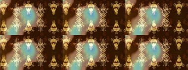 Soyut mandala veya kaprisli kar tanesi içini kaplamak sanat çizmek. Renkli arka plan üzerinde izole sevimli kar taneleri. Raster illüstrasyon.