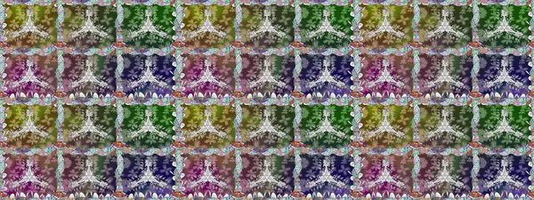 Renkli Yaz Temalı Kusursuz Arkaplan. Düz Çiçek Elementleri Tasarımı. Gri renkli çiçekler. Çiçekli pürüzsüz retro desen.