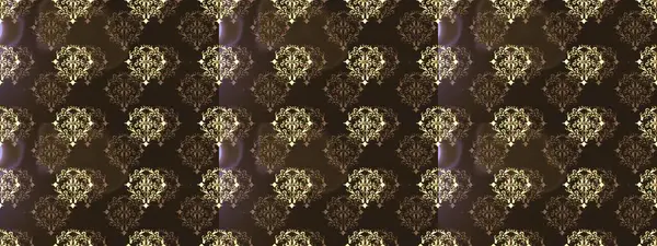 Kusursuz kraliyet lüksü, altın barok kumaş rengi. Altın antika ortaçağ dekoratif, yapraklar ve altın desenli kahverengi, gri ve bej renkli süslemeler..