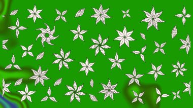 Taslak dekoratif arka plan, çiçek mandala. Raster illüstrasyonu. Çiçek. Yeşil renklerde.