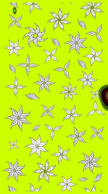 Çiçekli yeşil renkte bir çiçek deseni çiz. Suluboya tarzında yeşil renkte çiçekler.