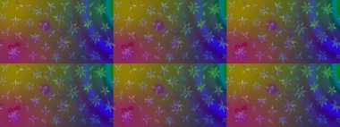 Kahverengi renkte yaz çiçekleri. Raster illüstrasyonu. Raster çiçek desenli ve çiçekli..