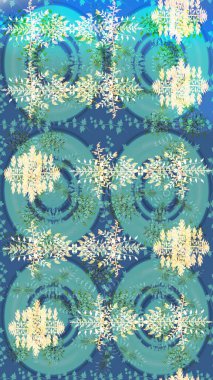 Karla süslenmiş Noel kar taneleri. Noel şenliği geçmişi. Raster illüstrasyonu.