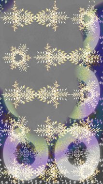 Dekorasyon kış kar ikonları. Kar Taneleri Raster illüstrasyonu. Raster Noel soyut renkli arkaplan ve düşen kar tanesi.