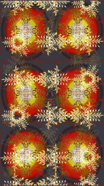 Kahverengi, gri ve kırmızı çiçekli eskiz deseni, suluboya çiçek deseni, sevimli çiçek, duvar kağıdı, kart veya kumaş için fayanslı. Raster - stok.