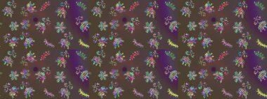 Küçük çiçekteki kusursuz desen. Raster illüstrasyonu. Güzel kumaş deseni. Güzel çiçek arkaplanı..