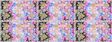 Lüks, kraliyet ve Viktorya dönemi konsepti. Tarafsız renklerdeki altın desenler ve altın elementler. Süslü dekorasyon. Raster klasik barok çiçeksiz altın desenli..