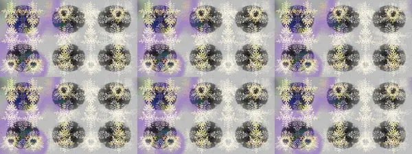 Raster illüstrasyonu. Kar tanesi süsleme deseni. Arkaplanda soyut kar taneleri olan düz tasarım. Kar taneleri deseni. Kar taneleri arkaplanı.