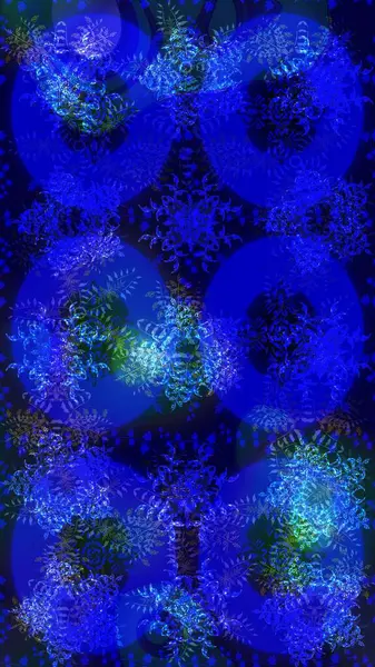 Tropik çiçek desenleri. Raster illüstrasyonu. Mavi renkte çiçekler.