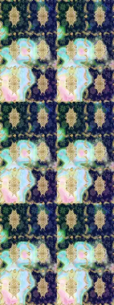 Noel, kar tanesi, yeni yıl 2019. Mavi renklerde altın elementli eskiz kalıbı.