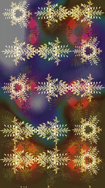 Kahverengi, mor ve kar taneli gri renkler. Renkli arka planda izole tatlı kar taneleri. Raster illüstrasyonu.