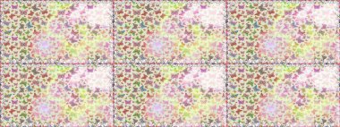 Raster illüstrasyonu. Renkli kelebeklerin kusursuz arka planı. Giysi tasarımı için tarafsız ve bej arkaplan dekorasyonu.