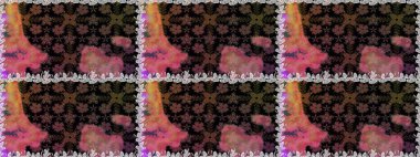 Siyah renkli çiçekler. Raster düz çiçekleri pürüzsüz desen. Tasarım hediye paketi, tebrik kartları, posterler ve afiş tasarımı.