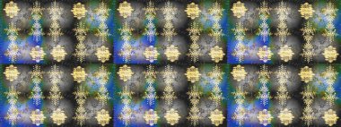 Soyut kar taneleri arkaplanda izole edilmiş düz dizayn. Raster kar taneleri arka planda. Kar tanesi rengarenk desen. Kar taneleri deseni. Raster illüstrasyonu.