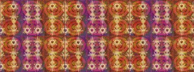 Soyut mandala ya da tuhaf kar tanesi çizgisi sanat tasarımı. Raster illüstrasyonu. Renkli arka planda izole tatlı kar taneleri.